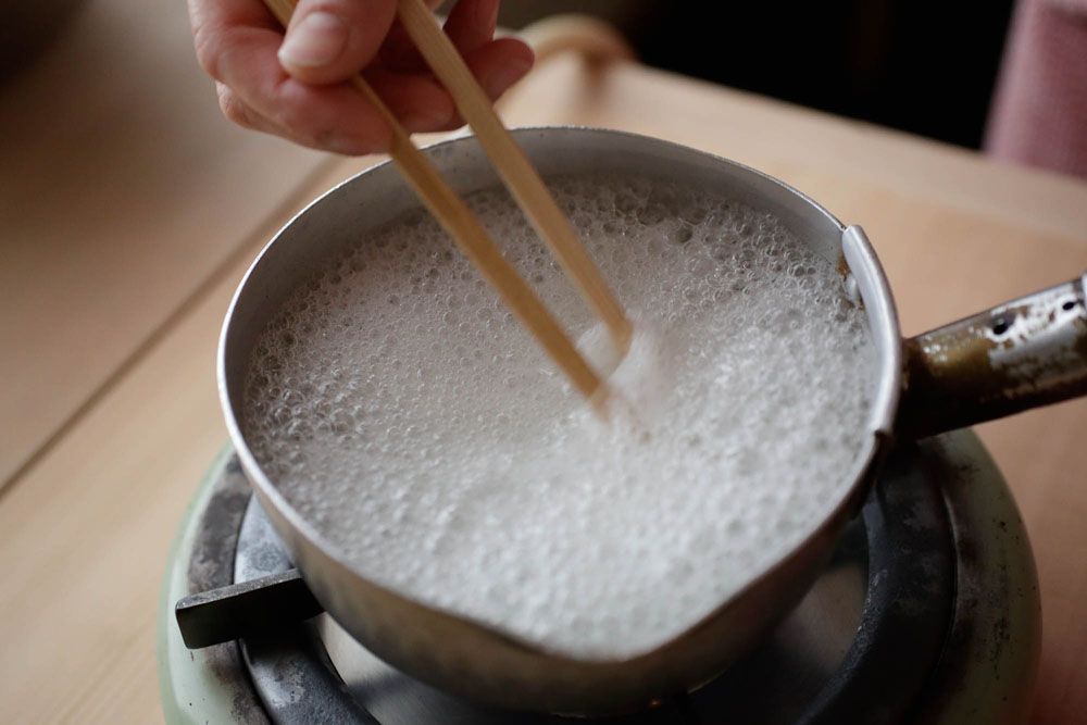 寒天を溶かす