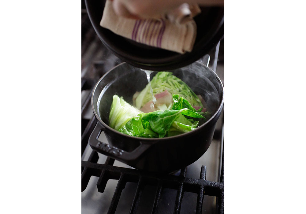 蒸し焼きする