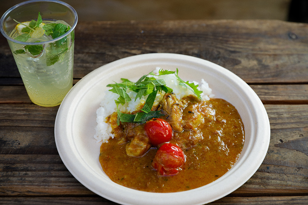 牡蠣カレー&日本米