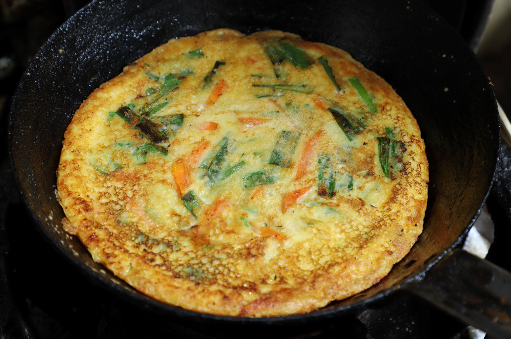 ［８］ゴマ油を足して焼く